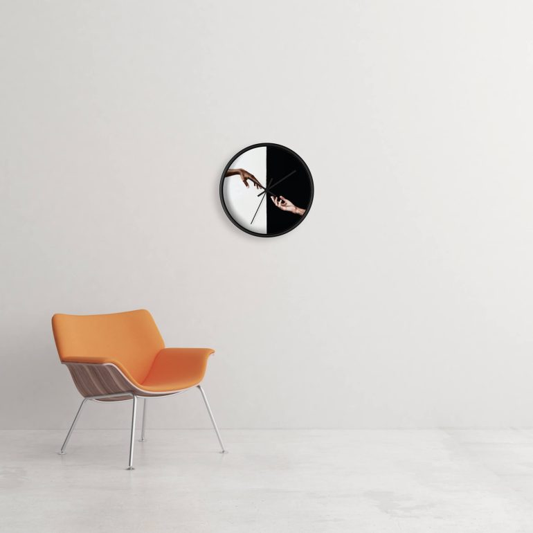 yin and yang wall clock
